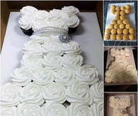 DIY Wedding Dress Cupcakes