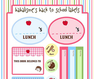 Back to school labels