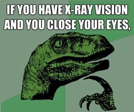 Thinking Dinosaur  questions x rays