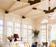 Beautiful Sunroom with White Wicker