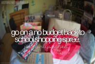 Back to school shopping spree