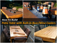 DIY Patio Table with Cooler