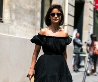 Short Black Off Shoulder Summer Dress