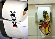 Toilet tissue art