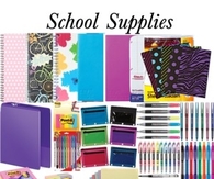 Colorful school supplies