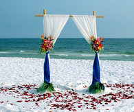 Simple Bamboo Beach Wedding
