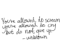 Your Allowed to Scream