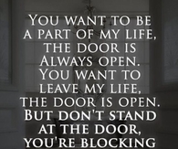 You Want to Be A Part Of My Life