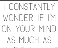 I Constantly Wonder