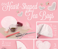 DIY Heart Shaped Tea Bags