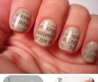 DIY Newspaper Nail Art Tutorial