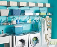 Cheery & Organized Laundry Room