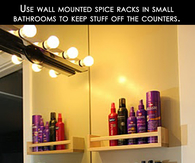 Spice Racks in the bathroom