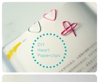 Heart shaped paperclips