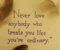 never love anybody...
