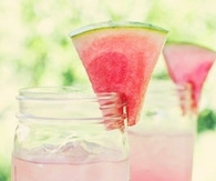 Pink Lemonade with Watermelon Slices