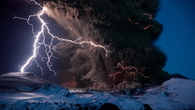 Volcanic lightning