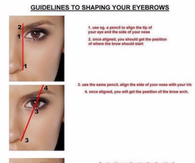 Guideline to reshaping your eyebrows