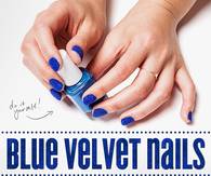 DIY Blue Velvet Nails