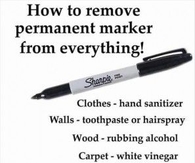 How to remove permanent marker from everything