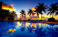 Sunset over Pool
