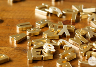 DIY Gold Magnetic Letters