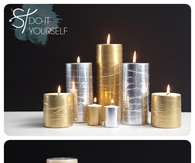 DIY Metallic Duck Tape Candles