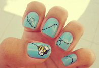 Bumble Bee Summer Nails