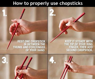 How to properly use chopsticks