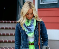 Blue jean and lime green