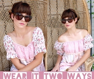 Floral and striped shirt