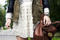 Cream colored skirt
