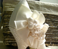 Pretty Ivory Embellished Wedding Pumps