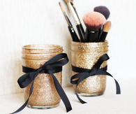 Mason Jar Makeup Brush Holders