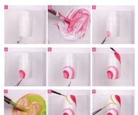 DIY Retro Swirl Nails