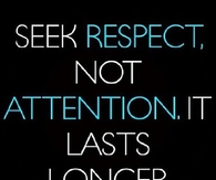 Seek Respect