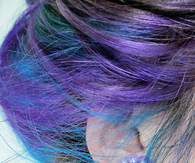 Blue and purple hair