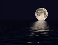 Moon walking on water