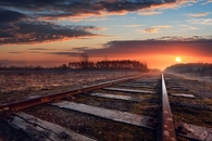 Weathered train tracks 