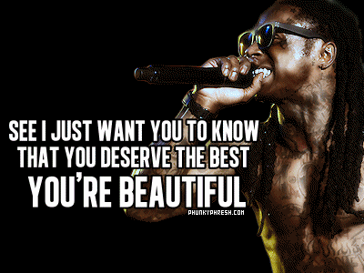 See I just want you to know.....