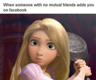 When someone with no mutual friends