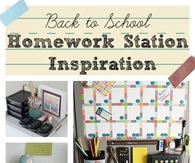 Back to school homework station idea