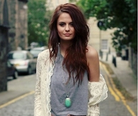 Shorts, Tank Top with Long Lace Shirt & Boots