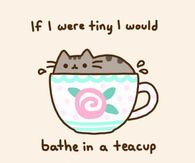 If I were tiny I would bathe in a teacup