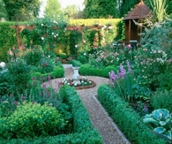 Beautiful Garden with Gravel Path