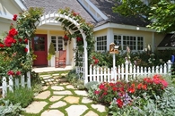 Enchanting Garden Arch & Flagstone Path