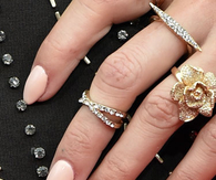 Pretty Jeweled Hands with Pale Pink Nails