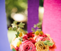 Glass of flowers