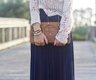 Lace and long skirt