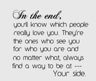 In the end